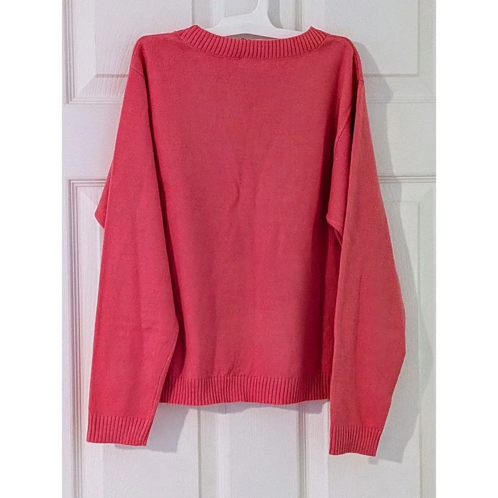Zunie Girl Pink Love Heart Sweater XL 14 16 Acrylic Kids Long‎ Sleeve NWT